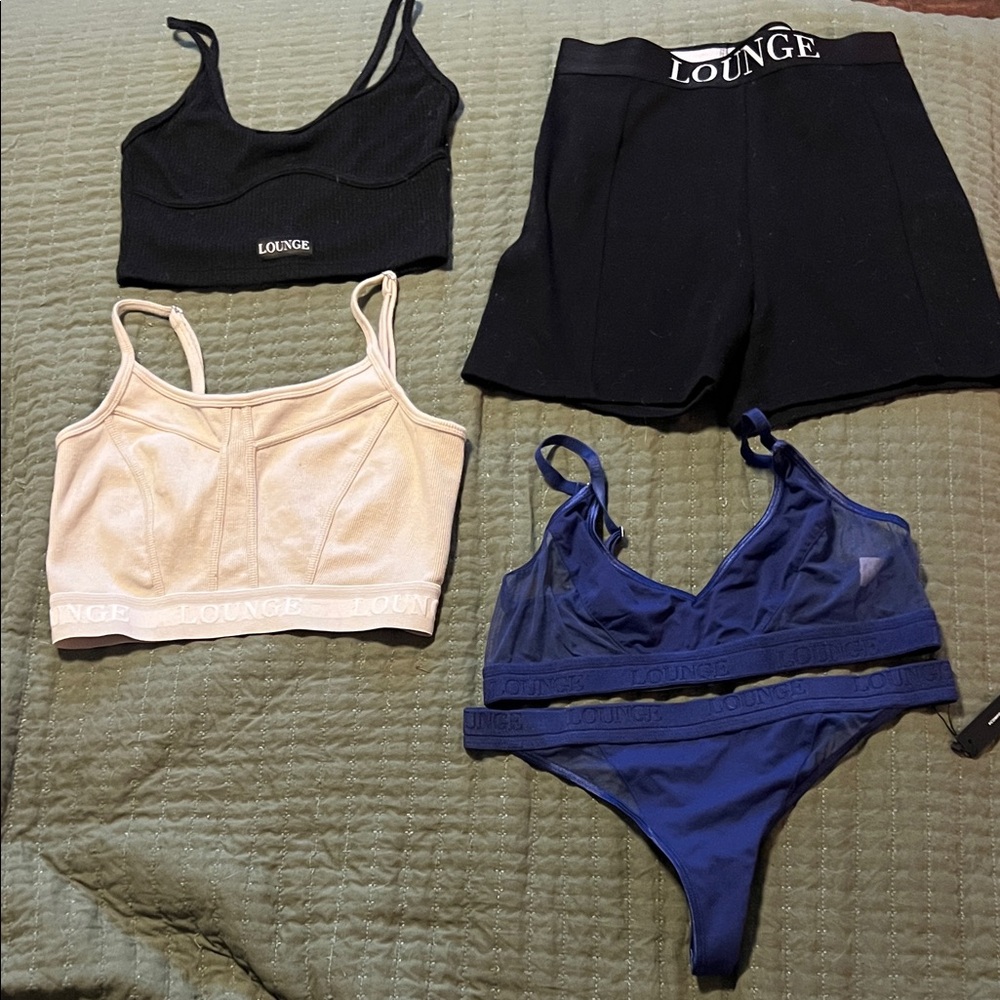 Lot of LOUNGE sports bra shorts bra thong MEDIUM